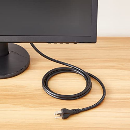Amazon Basics 6 Feet Power Cord Model L6LAC003-DT-R 125 Volts 18 AWG 3 Prong Black