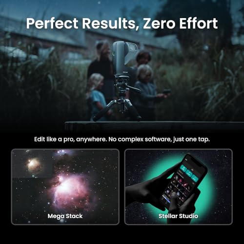 DWARFLAB 30mm Dwarf Mini DWARFLAB-02 Manual-and-Auto Altazimuth and Equatorial Mount Battery Powered Smartphone Compatible Telescope