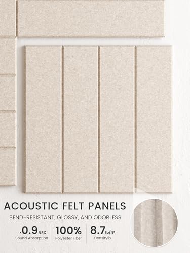 Bumusty Bold-stripe 12-pack FZB-L-12-4L-BT Rectangular Felt Bulletin Board 47.2 x 35.4 in Oatmeal