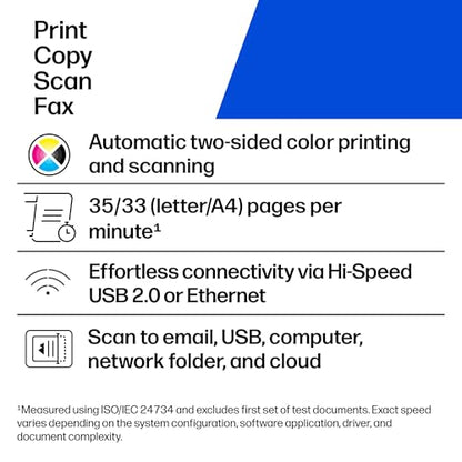 HP Laser Printer 4301fdn Color 600 x 600 DPI Auto Document Feeder Ethernet