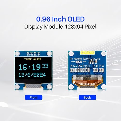 ELEGOO 0.96 Inch 3PCS EL-SM-008 128x64 OLED Display I2C Module