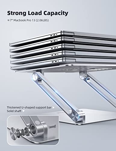 Lamicall 12x10x2 ln09 Aluminum Adjustable Laptop Stand Tabletop Compatible with Laptops 10-17.3 inches