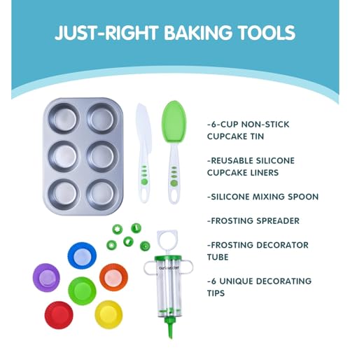 Curious Chef 16 Count TCC50165 Kids Baking Supplies Non Stick Dishwasher Safe