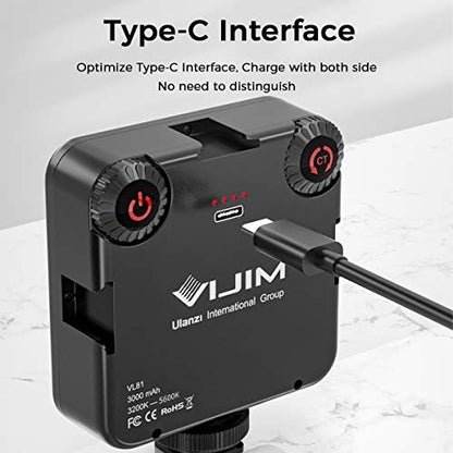 ULANZI VL-81 3000mAh Bi-Color LED Video Light 3200K-5600K USB Rechargeable