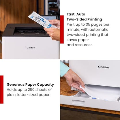 Canon Color imageCLASS LBP674Cdw II Laser Printer, Model Number 7186C006, 600 x 600 DPI, Duplex Printing, Ethernet/Wi-Fi