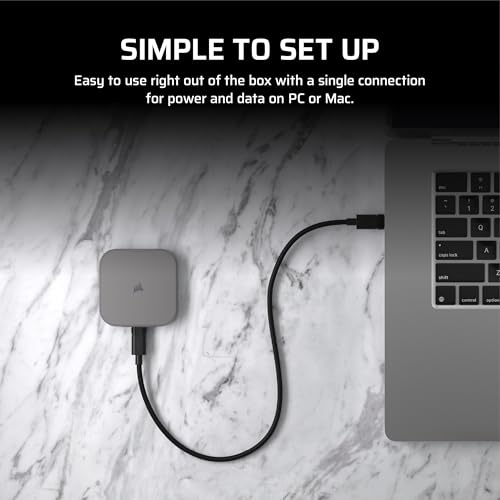 Corsair 2TB CSSD-EX400U2TB Compact External SSD USB4 Thunderbolt 3.2 Gen 2