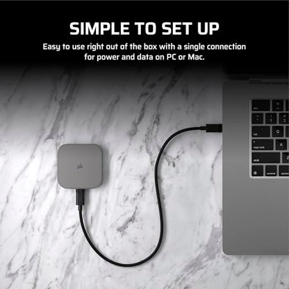 Corsair 2TB CSSD-EX400U2TB Compact External SSD USB4 Thunderbolt 3.2 Gen 2