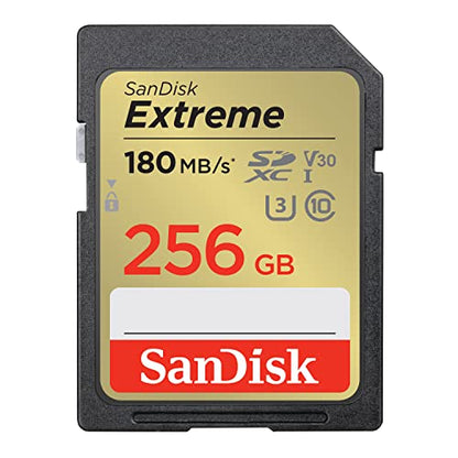 SanDisk 256GB Extreme SDXC UHS-I Card - SDSDXVV-256G-GNCIN - C10, U3, V30