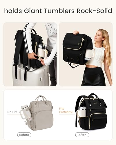 LOVEVOOK 15.6 inch Laptop Backpack Minimalist Black