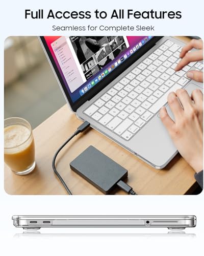 Fintie Case for MacBook Neo 13'' Model A3404 - Hard Shell Crystal Clear Cover