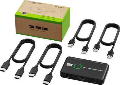 Jancane 1 Count V806-A1 KVM Switch 4K 60Hz HDMI Black