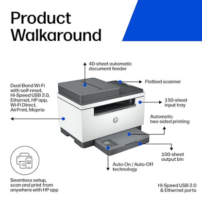HP LaserJet MFP M234sdw Monochrome All-in-One Laser Printer, 600 x 600 dpi
