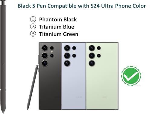 SLQ S Pen 6 Count SM-S918 Compatible with Samsung Galaxy S24 Ultra 5G Black