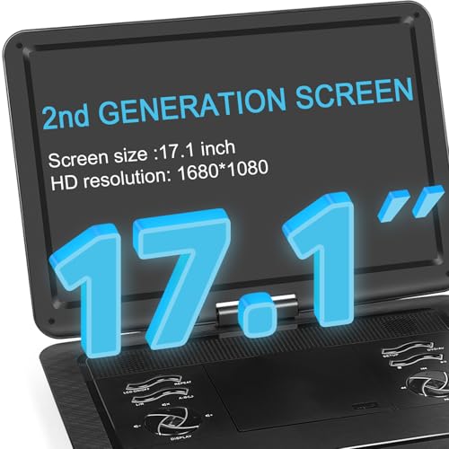 HOPYOP 17.1" 19inch 1920x1080 Portable DVD Player