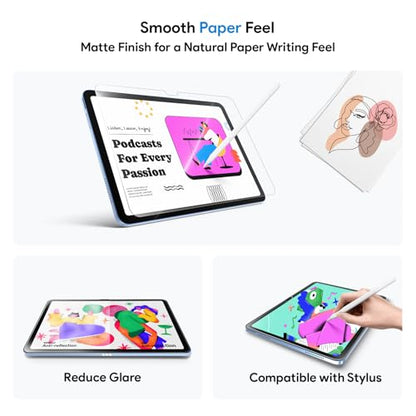 MOBDIK 9.59" L x 6.87" W Matte Tempered Glass Screen Protector for iPad 11th / 10th Generation