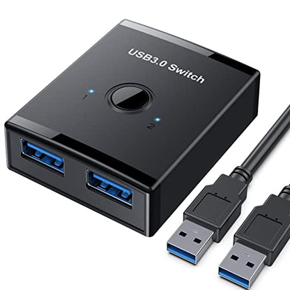YINNCEEN 2 in 1 Out USB 3.0 Switch T26 Bi-Directional 5 Volts 800 Milliamps