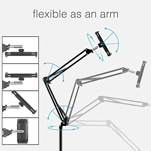 Elekpopu Tablet Floor Stand HVF235 Adjustable Arm Universal Holder