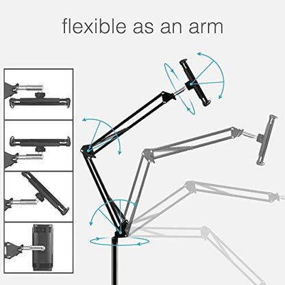 Elekpopu Tablet Floor Stand HVF235 Adjustable Arm Universal Holder
