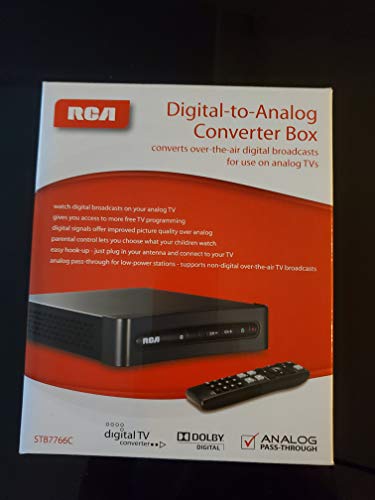 RCA STB7766C Digital-to-Analog Converter Box 13-Pin RCA 68 Channels Steel