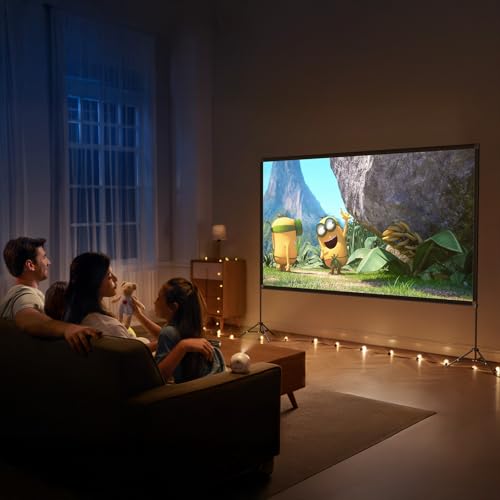 VISULAPEX 120" 120" Projection Screen Black Indoor Outdoor Durable Foldable Tripod Mount