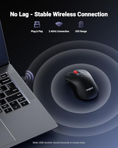 wegear MW16-MS USB Wireless Mouse 4000DPI Optical 6 Buttons Right Handed