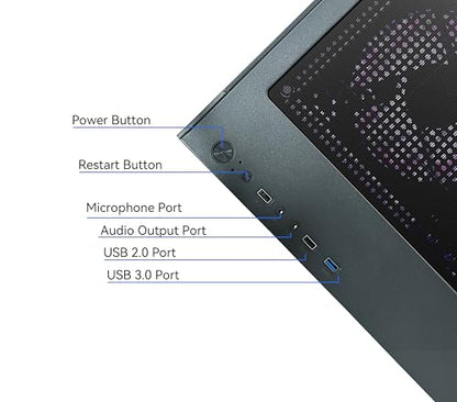 YAWYORE Tower PC MX240 Ryzen 5 5600GT 1920x1080 Integrated 16GB DDR4