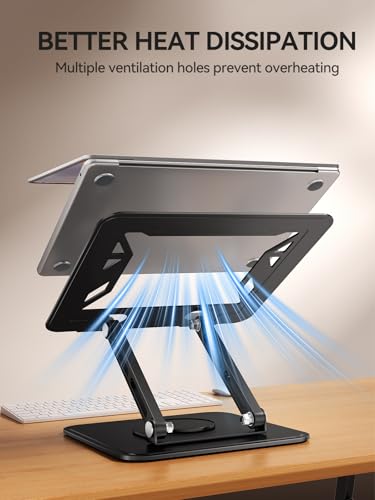 Tounee 10-15.6" Laptop Stand LS21A Black Desk Mount with 360° Rotation