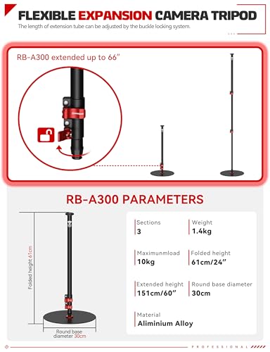 IFOOTAGE 60 Inches RB-A300 Monopod Aluminum Camera Support Stand