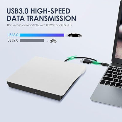 Hcsunfly Ultra Slim External CD/DVD Drive 717981226175