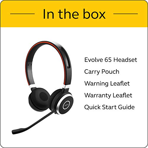 Jabra Evolve 65 Stereo 6599-823-309 Wireless Headset with Link 370 USB Adapter