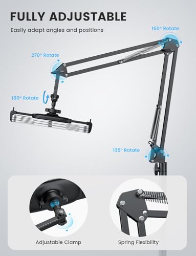 Lamicall 55" STFT05 Adjustable Floor Tablet Holder for 4.7-13" Tablets and Phones
