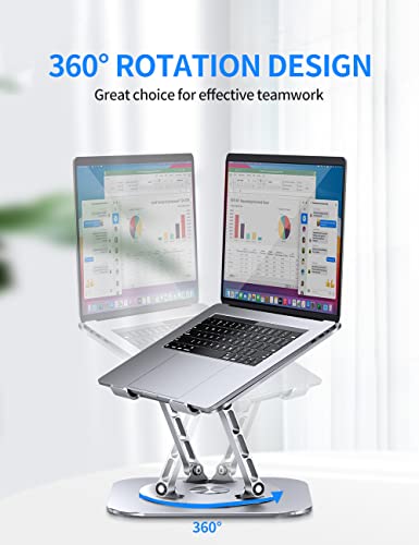 AOEVI Adjustable Computer Stand Tower Tabletop Aluminum Compatible with 10-16 inch Laptops