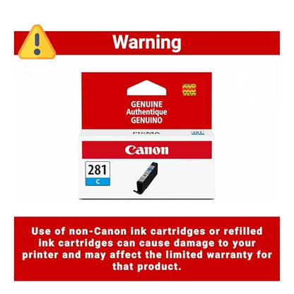 Canon CLI-281 Cyan Ink Tank 250 Pages Compatible with PIXMA Printers