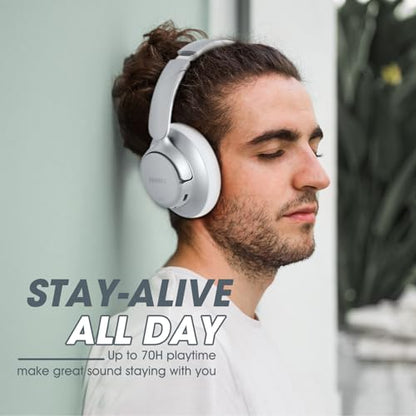 BERIBES WH305B Over Ear Wireless Noise Cancelling Headphones with 70 Hours Battery Life