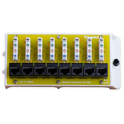 Legrand On-Q 8-Port Cat 6 Network Interface Module AC1068