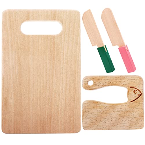VAIPI 4 Pcs Wooden Kids Knives Set for Safe Cooking