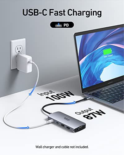 Selore&S-Global 4.5" x 2" x 0.62" SEUC0513 Multi-Display Adapter 4K@60Hz Thunderbolt 3/4 USB C Hub
