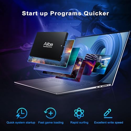 Aiibe 256GB Internal Solid State Drive Serial ATA 2.5" SSD Storage Up to 550MB/s