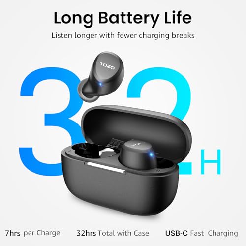 TOZO A1 Earbuds Wireless Bluetooth 5.3 Lightweight IPX5 In-Ear Headphones
