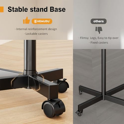 Hemudu 23-60 Inch TV Stand HW01B-001 Floor Mount with Swivel Movement and Height Adjustment