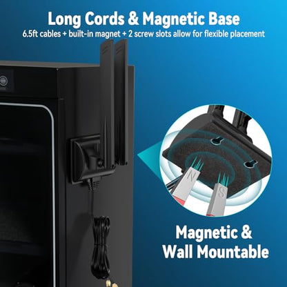Eightwood Tri-Band WiFi 6E Antenna EWUA0197 2.4GHz 5GHz 6GHz Magnetic Mount Base