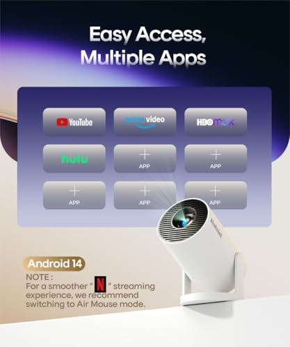 Alwtniet HY300Pro Mini Projector 1280 x 720 200 ANSI Lumens LCD Portable Video Projector