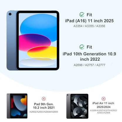 Akkerds iPad Case 10.9-Inch & 11-Inch TPU Protection with Pencil Holder - Model A3354/A3355/A3356/A2696/A2757/A2777