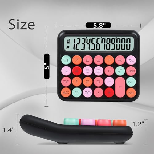 VEWINGL 5" XT-200 Standard Function Calculator Battery Powered LCD Black Mixed Color ABS