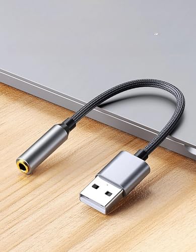 Smays USB 2.0 External Sound Card Compatible with Windows, Mac, Linux - Single Channel, 48 kHz