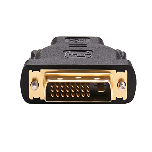 DTECH 5 x 5 x 0.5 inches CB0228 DVI to HDMI Adapter 4K 30Hz Matte Black