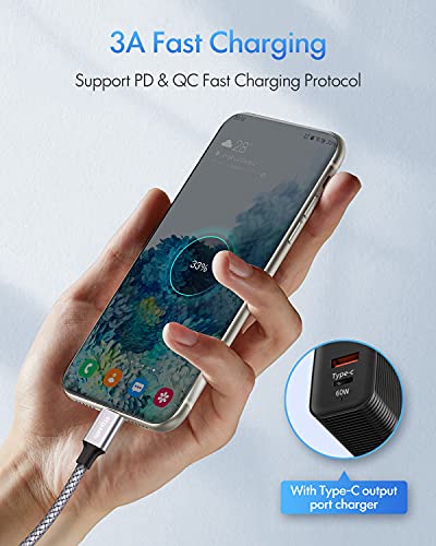 etguuds 3 Feet TC-CTC21 60W USB C to USB C Charging Cable