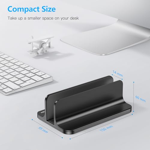 OMOTON Adjustable Vertical Laptop Stand OM-Vertical Laptop Stand Black