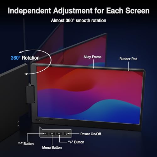 KYY 15.6" X90D FHD 1080p 60Hz LCD Dual Portable Monitor