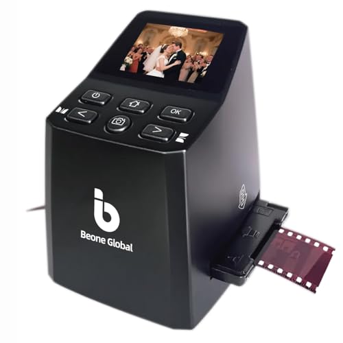 BEONE GLOBAL Film Scanner MINI 16 Megapixels USB 3.98"D x 3.62"W x 4.72"H